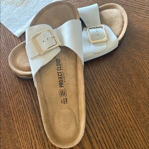 Project Cloud White Slide Sandals
